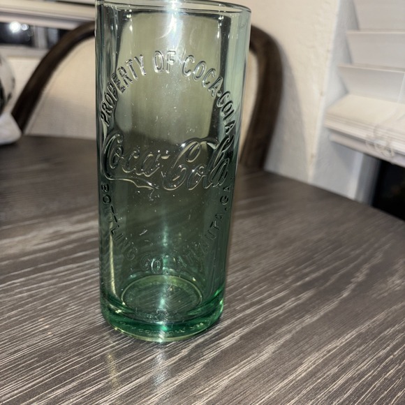 Coca-Cola Other - Property of Coca Cola Bottling Atlanta Ga 7" 16oz Heavy Green Glass Tumbler 2009